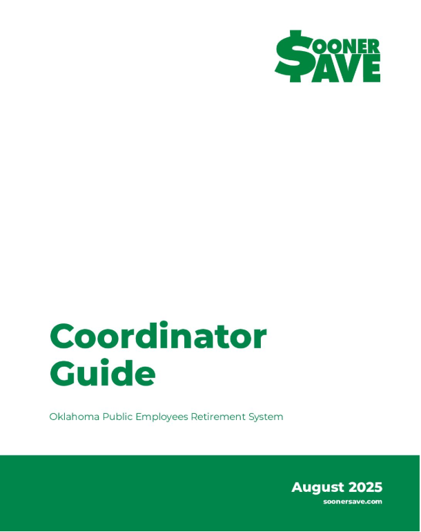 Coordinator's Guide to SoonerSave